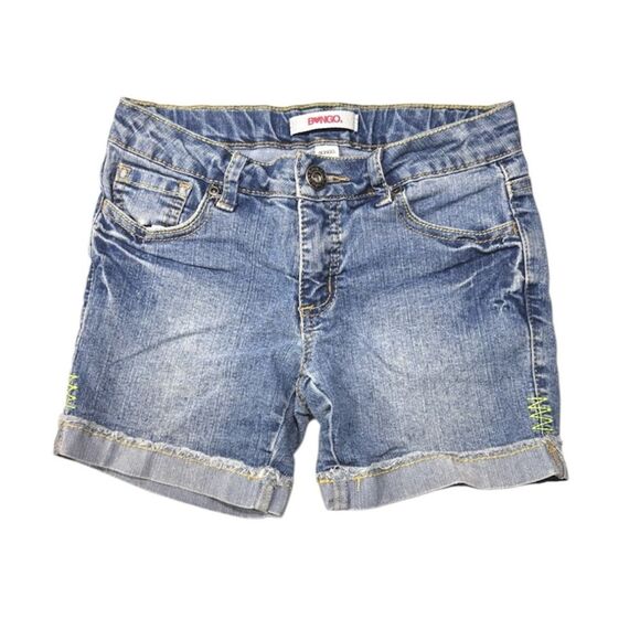 Bongo | Girls Button Fly Denim Blue Jean Shorts Size 10 - Picture 1 of 10